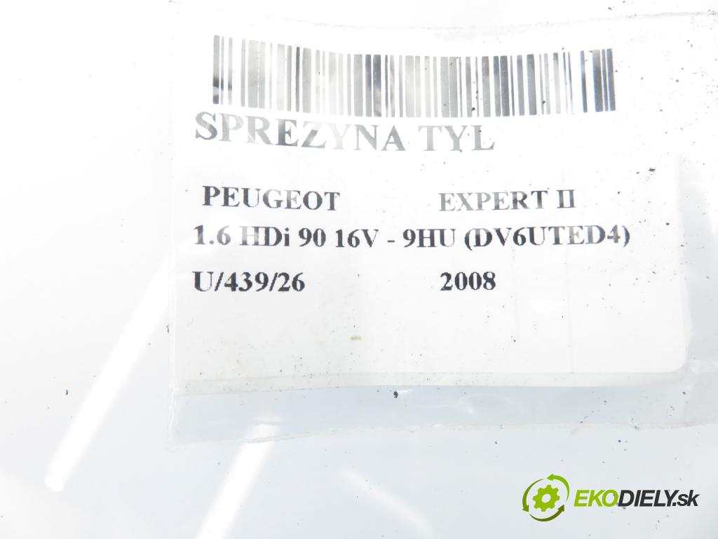 PEUGEOT EXPERT Skrzynia (VF3A_, VF3U_, VF3X_) FURGON 2008 66,00 1.6 HDi 90 16V - 9HU (DV6UTED4) 1560,00 Pružina ZADNÍ: