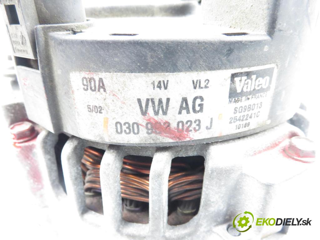 VW GOLF IV (1J1) HB 2000 75,00 1.6 - BFQ 1595,00 Alternátor 030903023J (Alternátor)