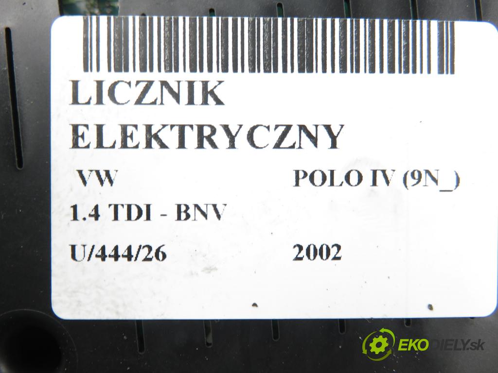 VW POLO (9N_) HB 2002 59,00 1.4 TDI - BNV 1422,00 Prístrojovka elektrický 6Q0920800M
