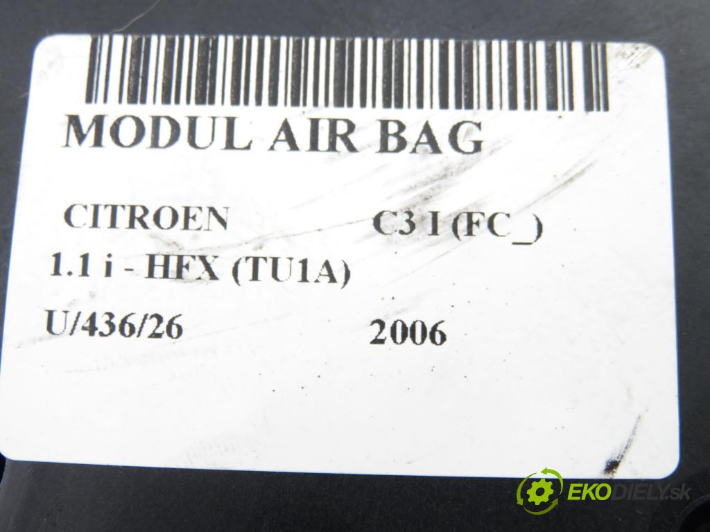 CITROEN C3 I (FC_) HB 2006 44,00 1.1 i - HFX (TU1A) 1124,00 MODUL air BAG 9661532380