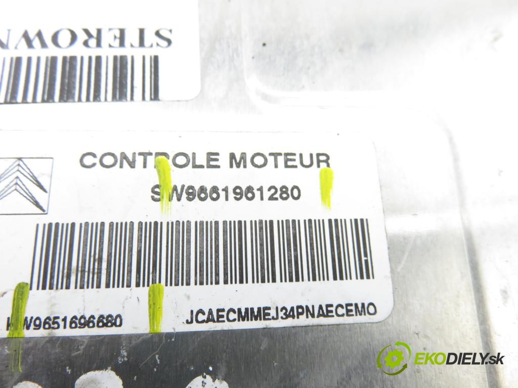 CITROEN C3 I (FC_) HB 2006 44,00 1.1 i - HFX (TU1A) 1124,00 řídící jednotka motora 215857854A ; 9661961280 ; 9651696680