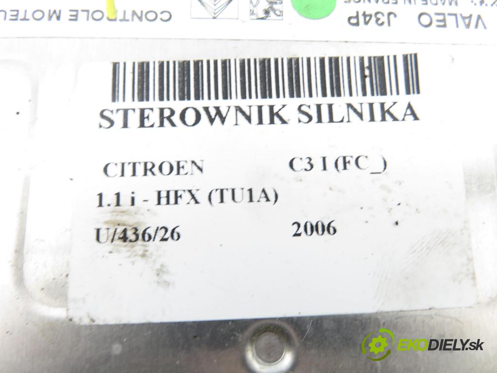 CITROEN C3 I (FC_) HB 2006 44,00 1.1 i - HFX (TU1A) 1124,00 řídící jednotka motora 215857854A ; 9661961280 ; 9651696680