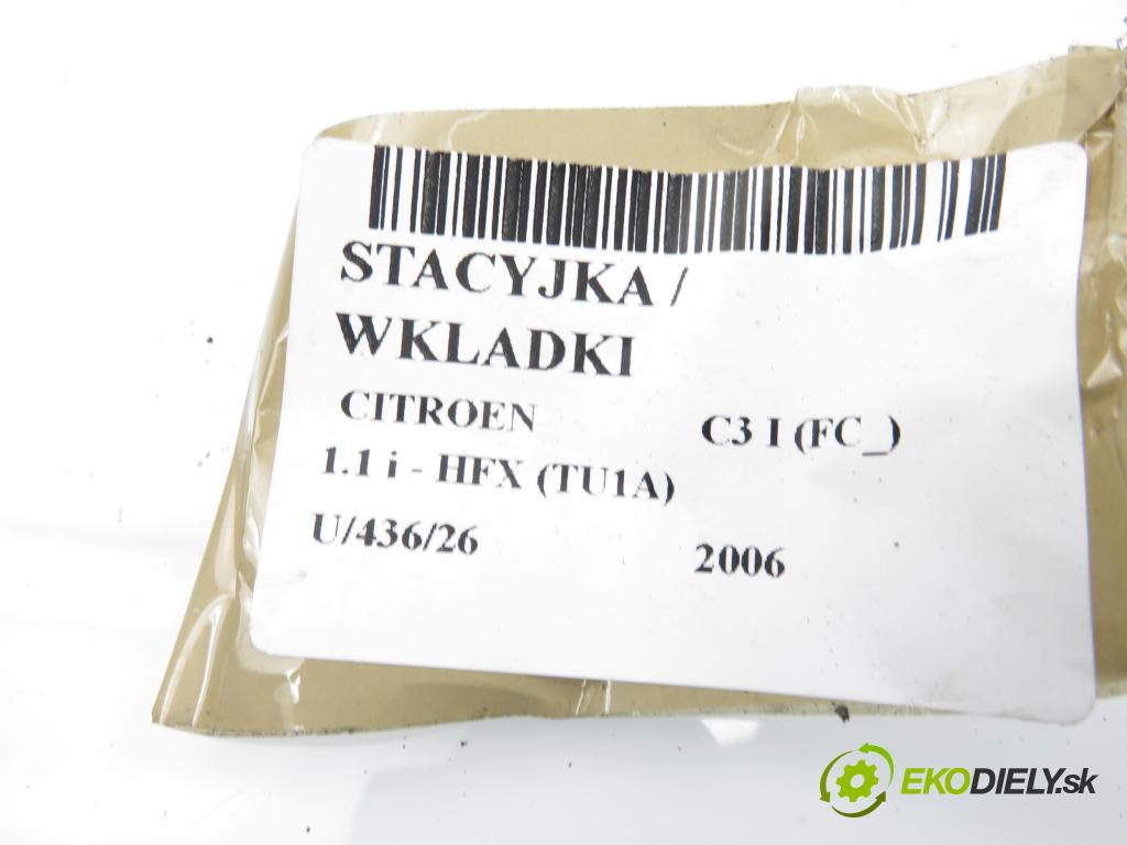CITROEN C3 I (FC_) HB 2006 44,00 1.1 i - HFX (TU1A) 1124,00 spinačka / zámky N0502455 ; N0502073 ; 9648445180