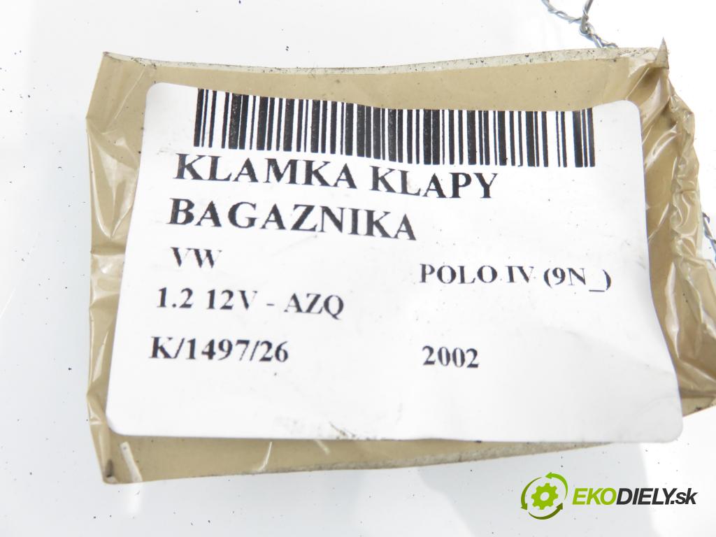 VW POLO (9N_) HB 2002 47,00 1.2 12V - AZQ 1198,00 Kľučka dverí kufor