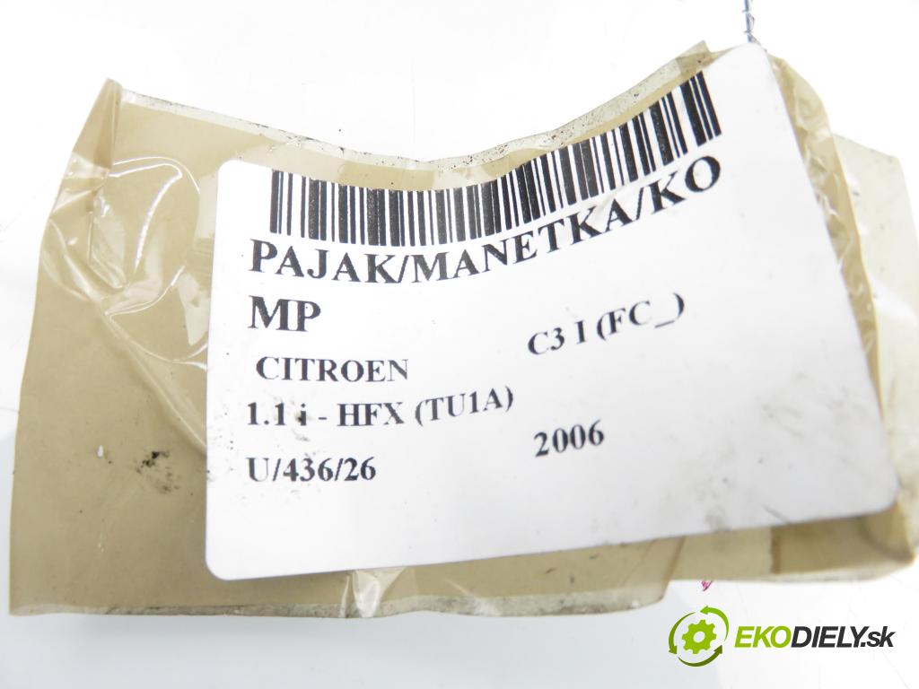 CITROEN C3 I (FC_) HB 2006 44,00 1.1 i - HFX (TU1A) 1124,00 páčka/prepínač 96601446XT
