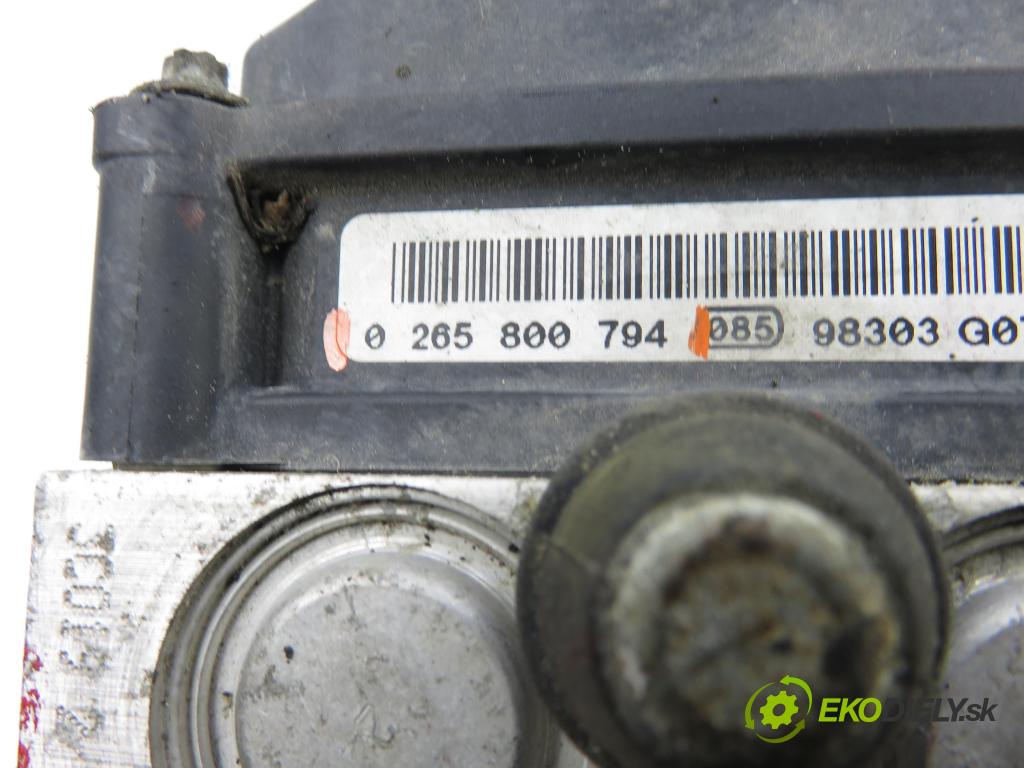 FIAT GRANDE PUNTO (199_) HB 2009 57,00 1.4 - 350 A1.000 1368,00 Pumpa ABS 0265800794 ; 0265232267 ; 51826507 (Pumpa ABS)