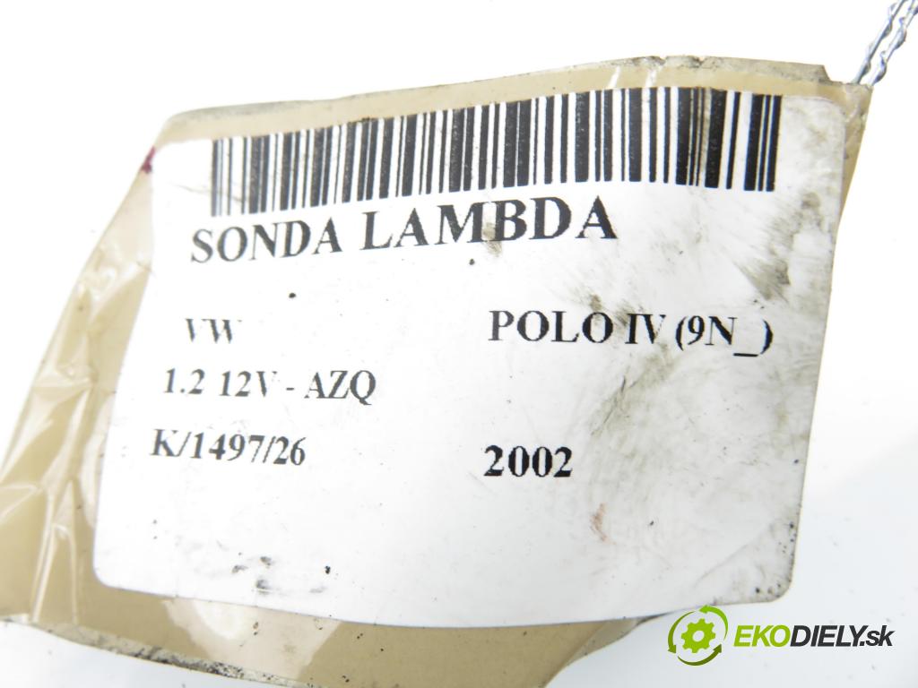 VW POLO (9N_) HB 2002 47,00 1.2 12V - AZQ 1198,00 sonda lambda 03E906262 ; 0258007154 ; 0258007155 (Lambda sonda)