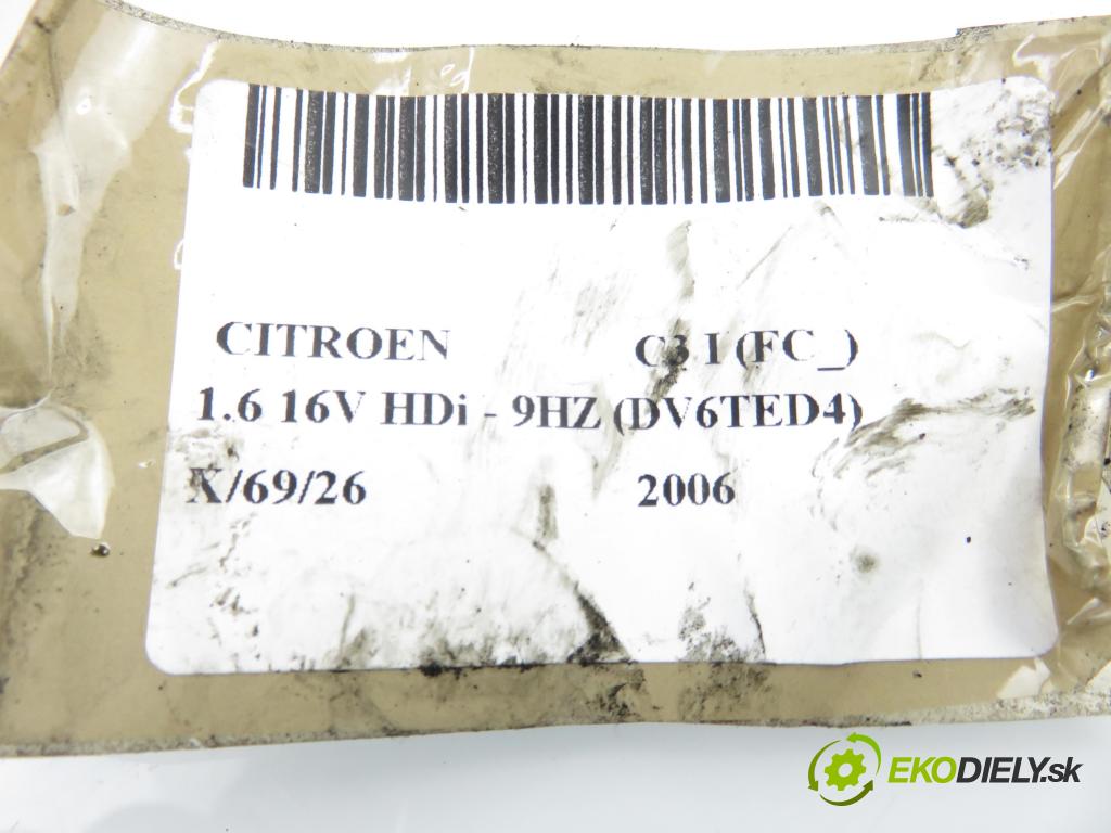 CITROEN C3 I (FC_) HB 2006 80,00 1.6 16V HDi - 9HZ (DV6TED4) 1560,00 Turbodúchadlo 9663199280 (Turbodúchadlo (kompletné))