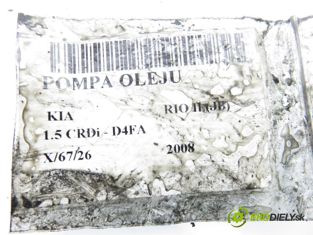 KIA RIO II (JB) HB 2008 81,00 1.5 CRDi - D4FA 1493,00 Pumpa oleja (Olejová pumpa)