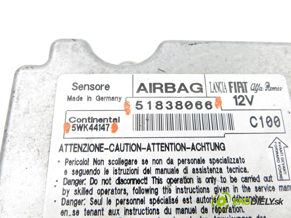 FIAT GRANDE PUNTO (199_) HB 2009 57,00 1.4 - 350 A1.000 1368,00 MODUL air BAG 51838066 ; 5WK44147