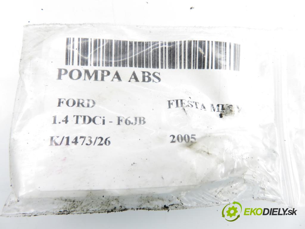 FORD FIESTA V (JH_, JD_) HB 2005 50,00 1.4 TDCi - F6JB 1399,00 Pumpa ABS 10096001063 ; 2S612M110CE ; 10020600934 (Pumpa ABS)