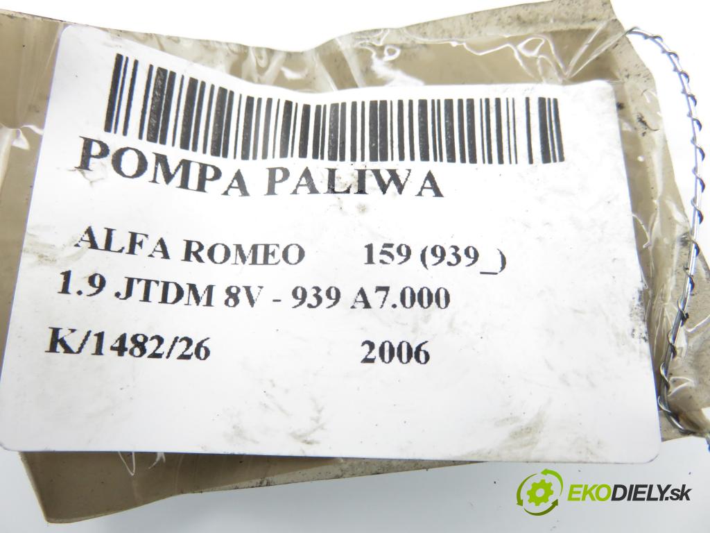 ALFA ROMEO 159 (939_) SEDAN 2006 85,00 1.9 JTDM 8V - 939 A7.000 1910,00 Pumpa paliva 55601671 ; A2C53088111