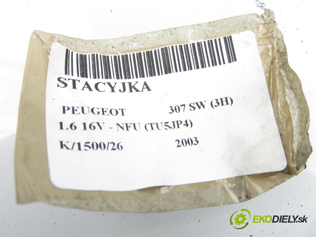 PEUGEOT 307 SW (3H) KOMBI 2003 81,00 1.6 16V - NFU (TU5JP4) 1587,00 spinačka 36353100 ; 9648445180 (Spínacia skrinka)