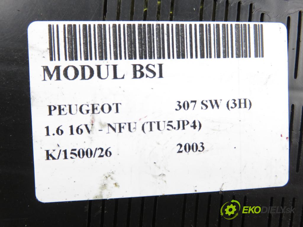PEUGEOT 307 SW (3H) KOMBI 2003 81,00 1.6 16V - NFU (TU5JP4) 1587,00 MODUL BSI 9651197580 ; 9651196880