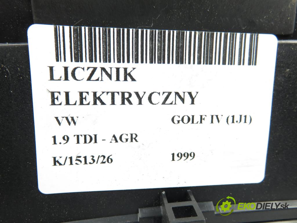 VW GOLF IV (1J1) HB 1999 66,00 1.9 TDI - AGR 1896,00 prístrojovka elektrický 1J0920800E