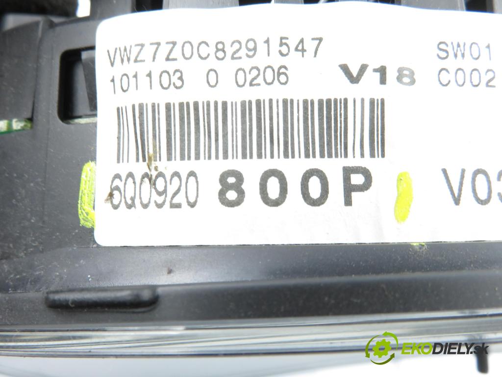 VW POLO (9N_) HB 2004 40,00 1.2 - AWY 1198,00 Prístrojovka elektrický 6Q0920800P