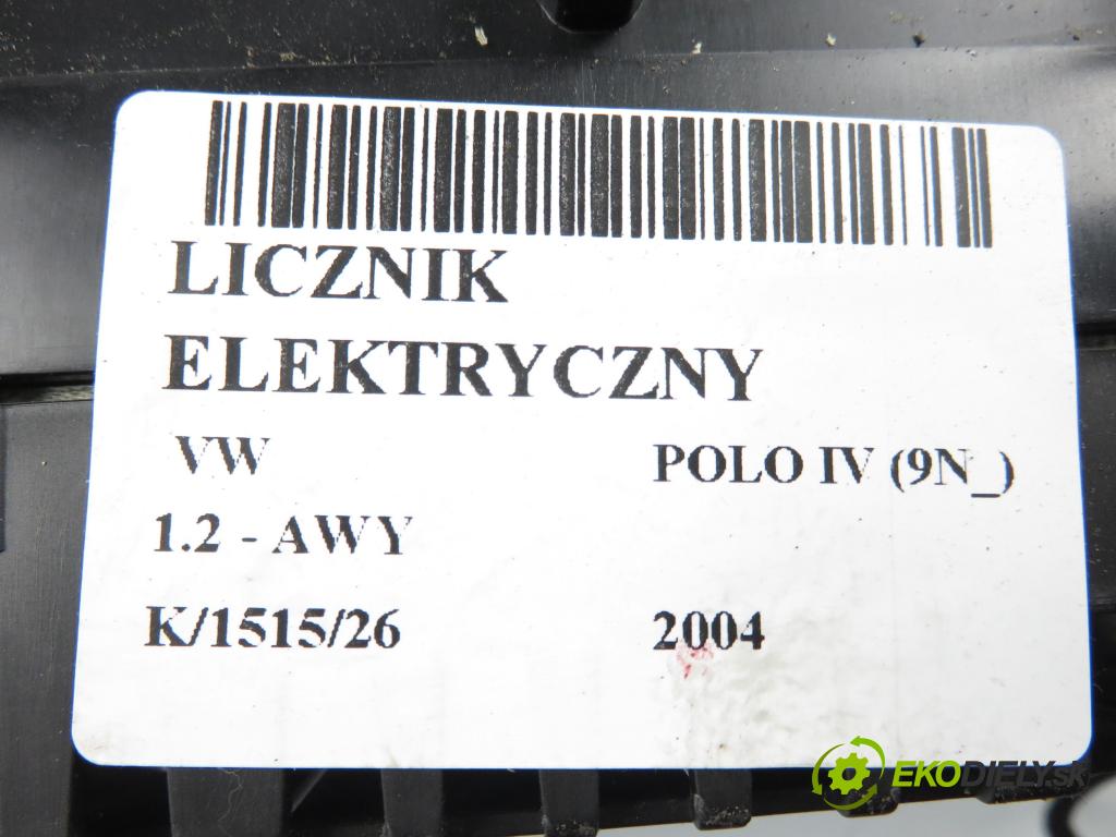 VW POLO (9N_) HB 2004 40,00 1.2 - AWY 1198,00 Prístrojovka elektrický 6Q0920800P