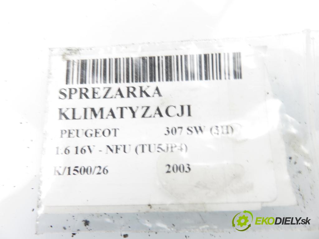 PEUGEOT 307 SW (3H) KOMBI 2003 81,00 1.6 16V - NFU (TU5JP4) 1587,00 KOMPRESOR: klimatizácie  (Kompresor klimatizácie)