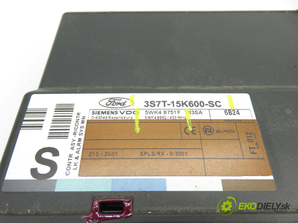 FORD MONDEO III Turnier (BWY) KOMBI 2006 96,00 2.0 TDCi - FMBA 1998,00 MODUL komfortu 3S7T15K600SC ; 5WK48751F ; 5WK48862