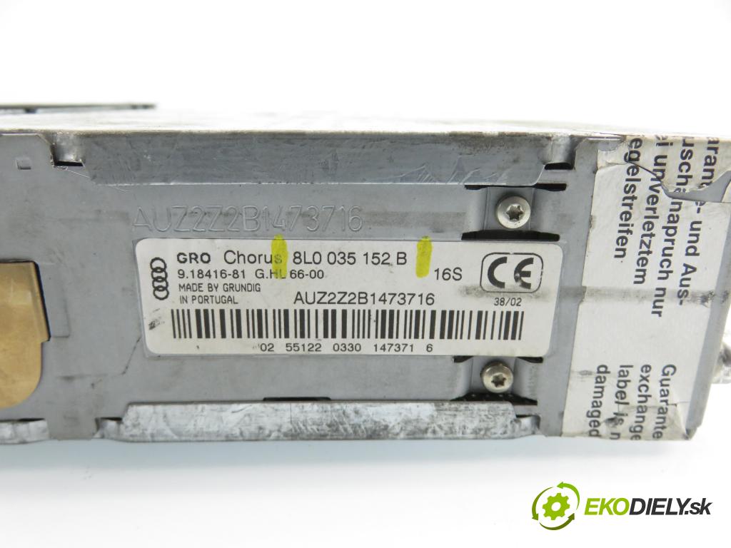 AUDI A3 (8L1) HB 2002 92,00 1.8 - APG 1781,00 RADIO Modul 8L0035152B