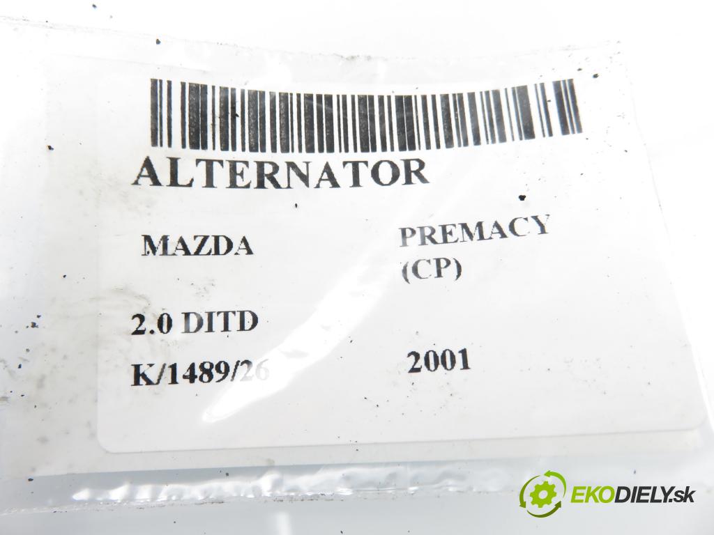 MAZDA PREMACY (CP) MINIVAN 2001 74,00 2.0 DITD 0,00 Alternátor A2TB1298 (Alternátor)