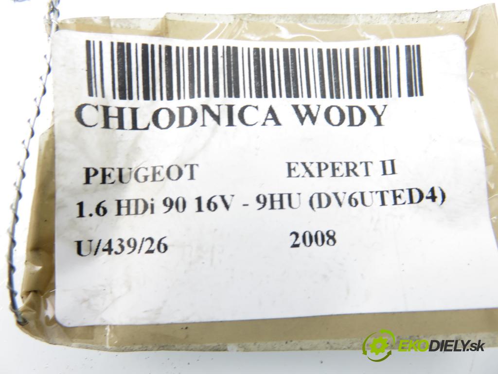 PEUGEOT EXPERT Skrzynia (VF3A_, VF3U_, VF3X_) FURGON 2008 66,00 1.6 HDi 90 16V - 9HU (DV6UTED4) 1560,00 chladič vody 1401279580