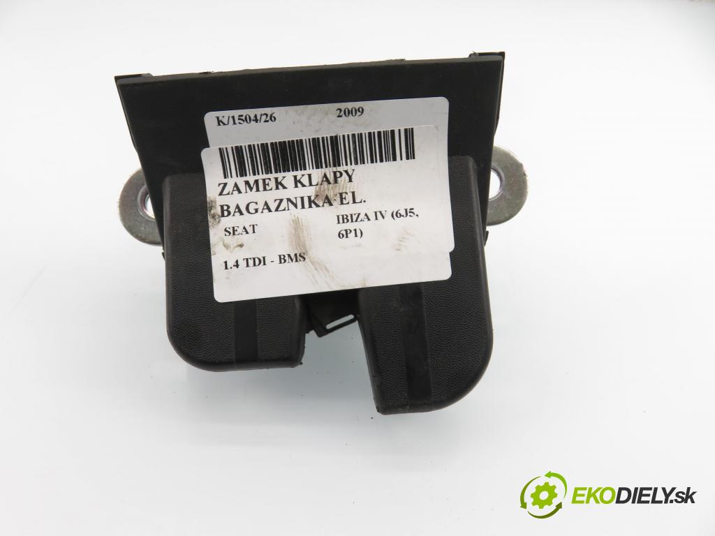 SEAT IBIZA IV (6J5, 6P1) HB 2009 59,00 1.4 TDI - BMS 1422,00 zámok dverí kufor EL. 6J4827505