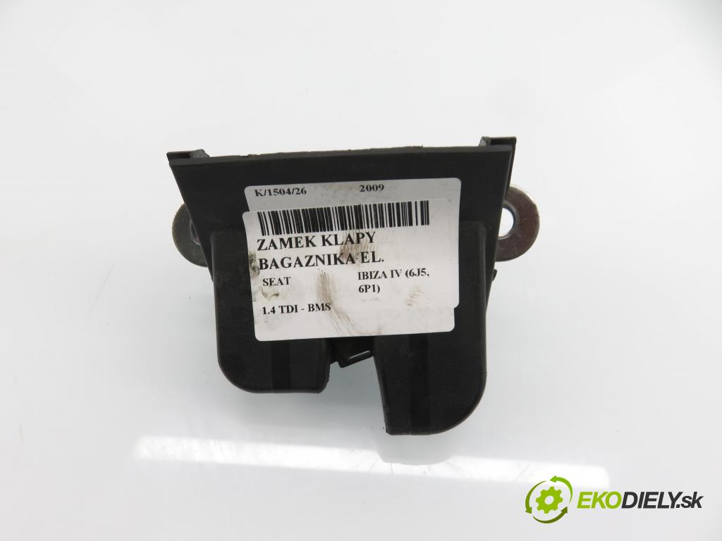 SEAT IBIZA IV (6J5, 6P1) HB 2009 59,00 1.4 TDI - BMS 1422,00 zámok dverí kufor EL. 6J4827505
