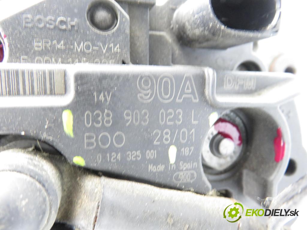 VW GOLF IV (1J1) HB 1998 66,00 1.9 TDI 90 - ALH 1896,00 Alternátor 038903023L ; 0124325001 (Alternátor)