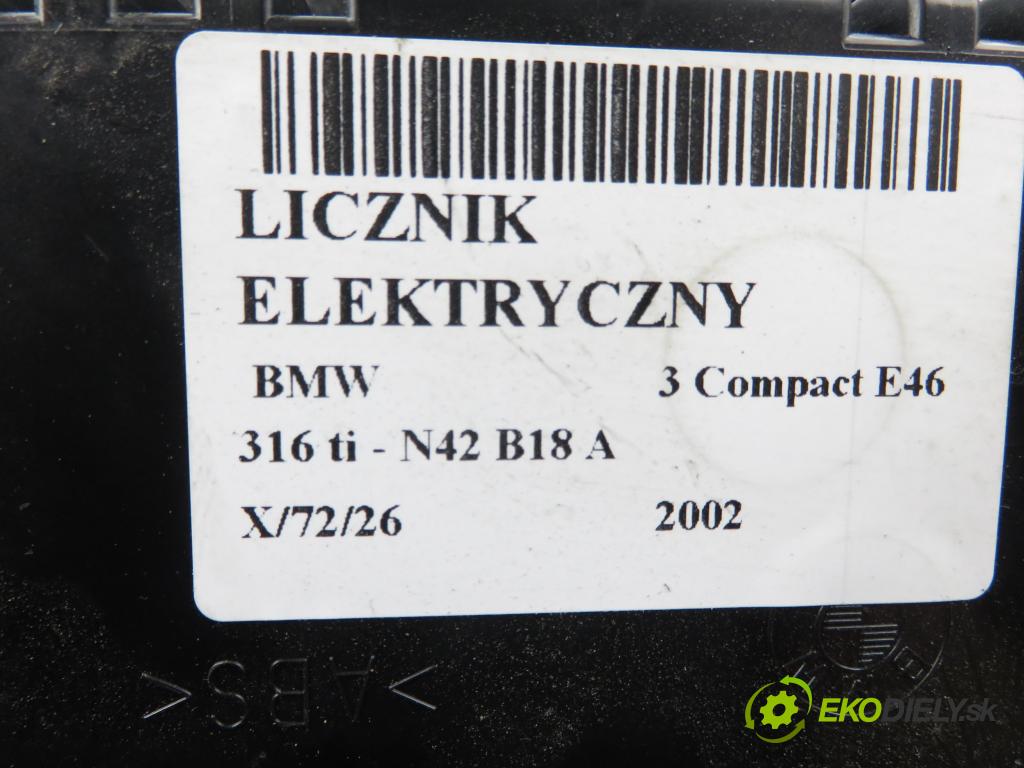 BMW 3 Compact (E46) HB 2002 85,00 316 ti - N42 B18 A 1796,00 Prístrojovka elektrický 6911286 ; 0263606341