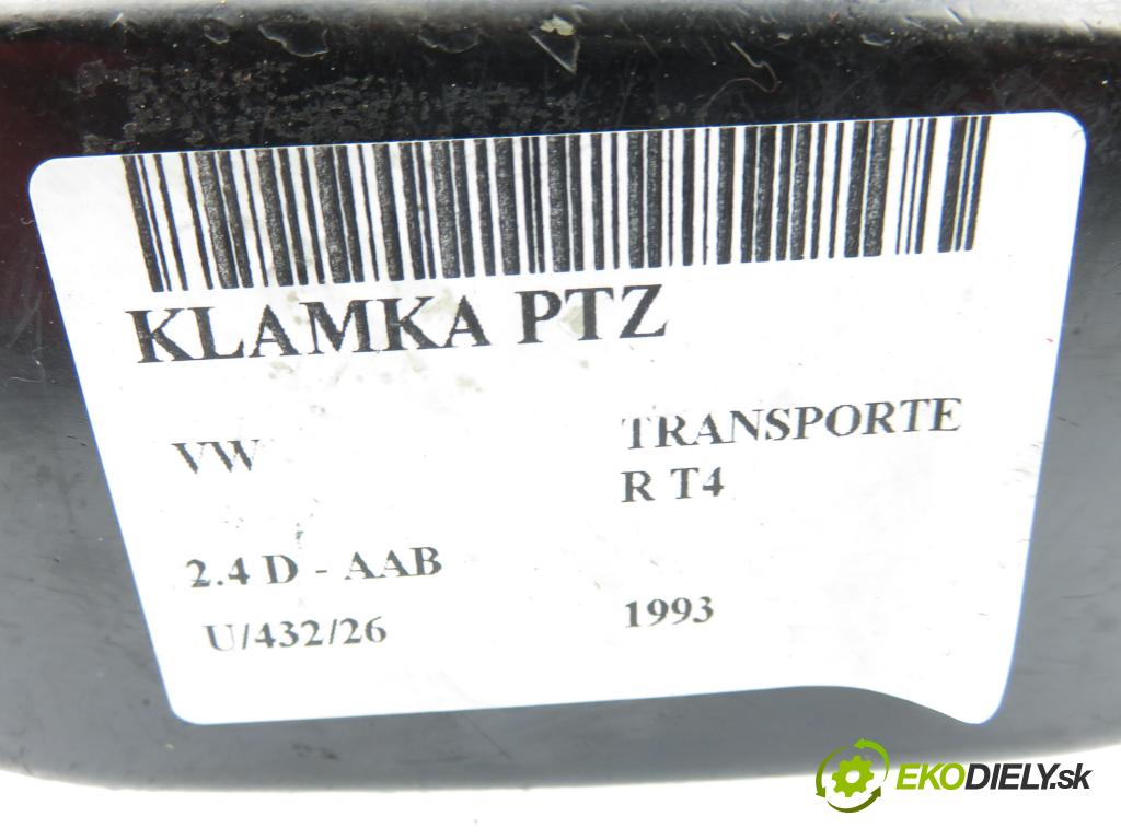 VW TRANSPORTER IV Platforma / podwozie (70E, 70L, 70M, 7DE, 7DL KABINA/PLATFORMA 1993 57,00 2.4 D 78 - AAB 2370,00 Kľučka 701837210