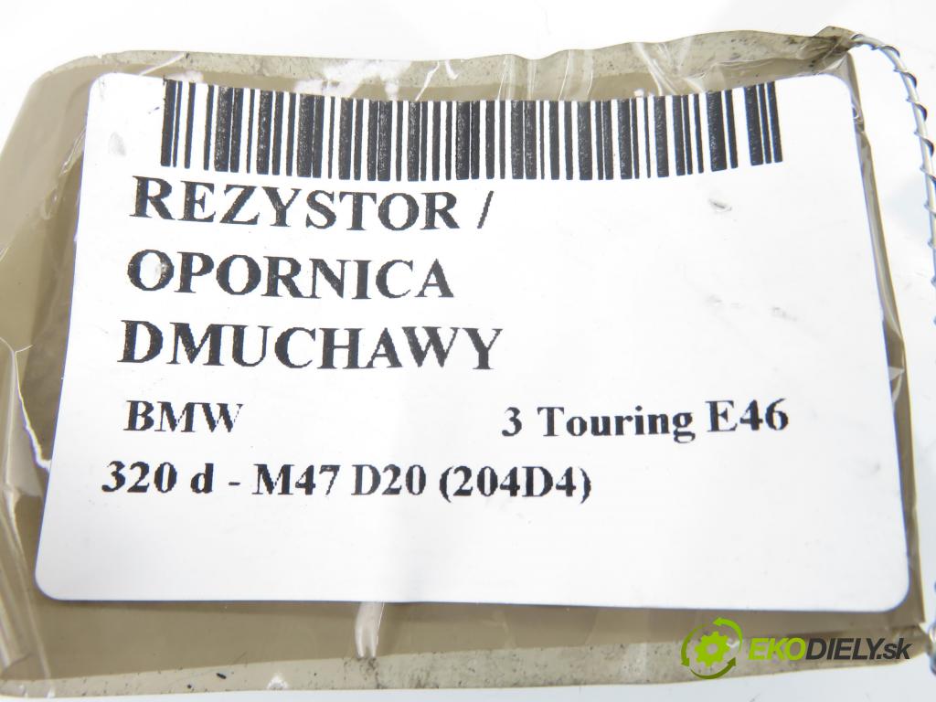 BMW 3 Touring (E46) KOMBI 2004 110,00 320 d 150 - M47 D20 (204D4) 1995,00 rezistor / reostat kúrenia 6929486