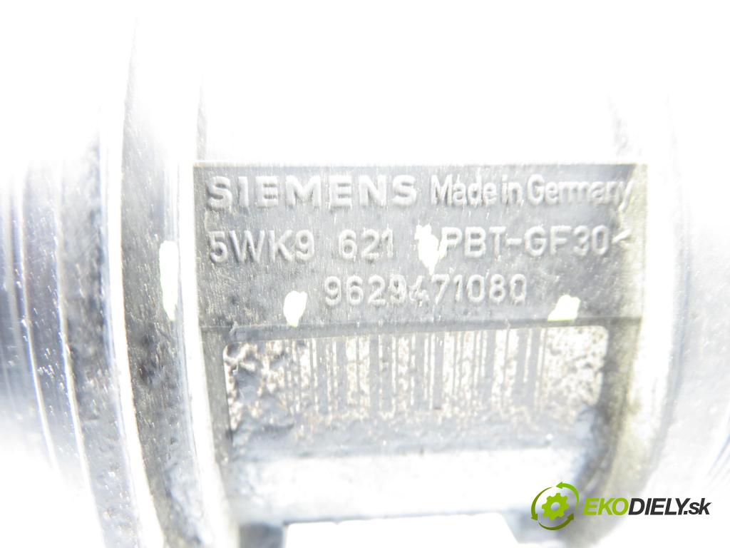 PEUGEOT 307 SW (3H) KOMBI 2003 66,00 2.0 HDI 90 - RHY (DW10TD) 1997,00 váha vzduchu vzduchu 5WK9621 ; 9629471080