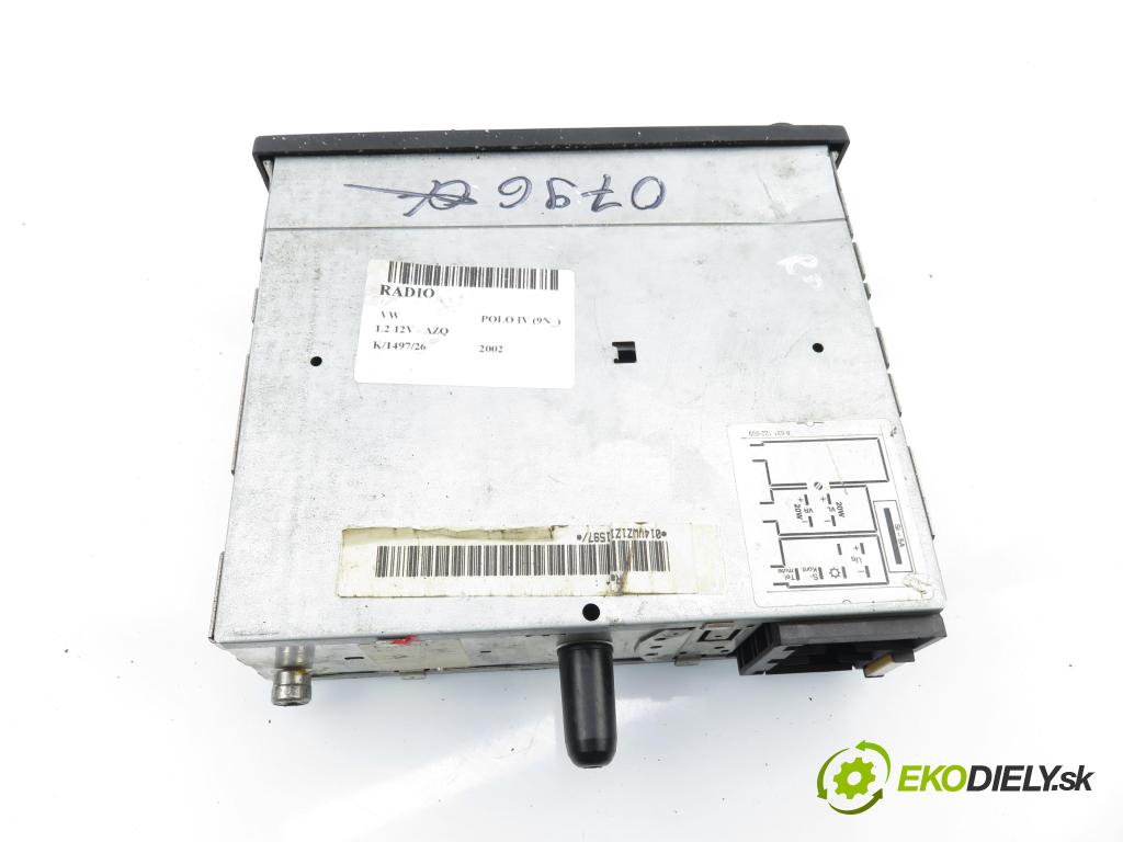 VW POLO (9N_) HB 2002 47,00 1.2 12V 64 - AZQ 1198,00 RADIO Modul