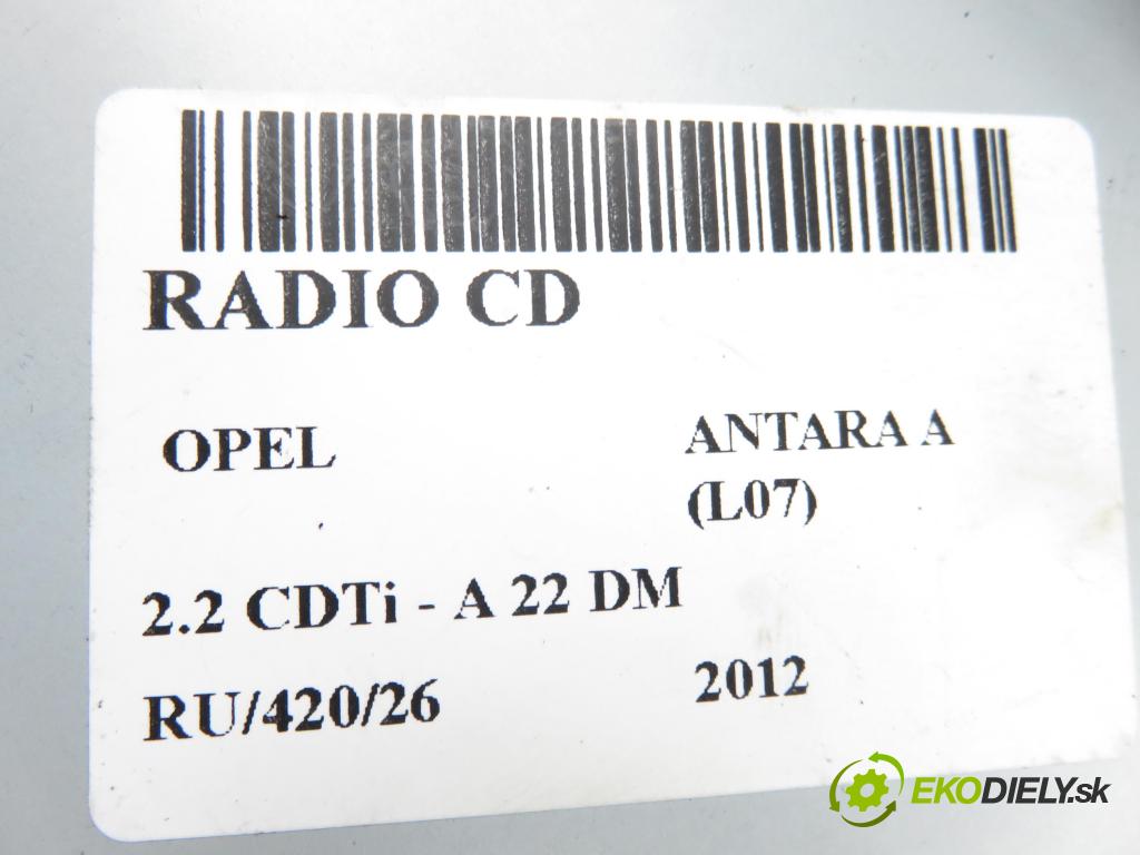OPEL ANTARA A (L07) SUV 2012 135,00 2.2 CDTi 4x4 - A 22 DMH 2231,00 RADIO CD 95094219