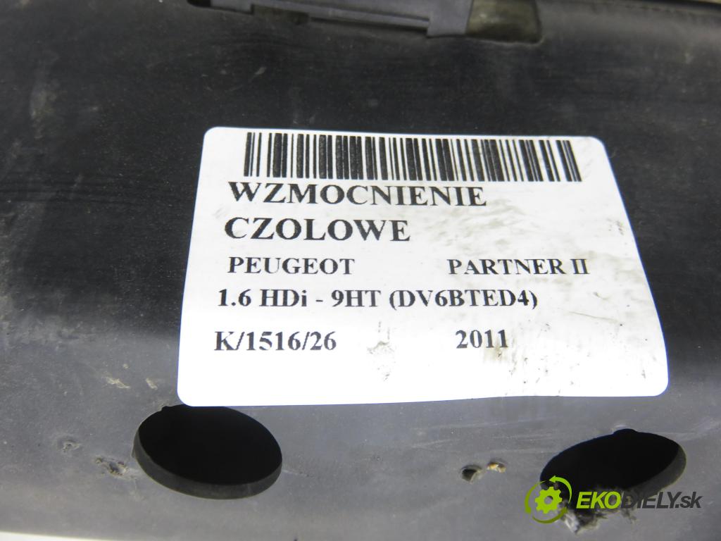 PEUGEOT PARTNER Skrzynia FURGON 2011 55,00 1.6 HDi - 9HT (DV6BTED4) 1560,00 Výstuha čelné 9681145780