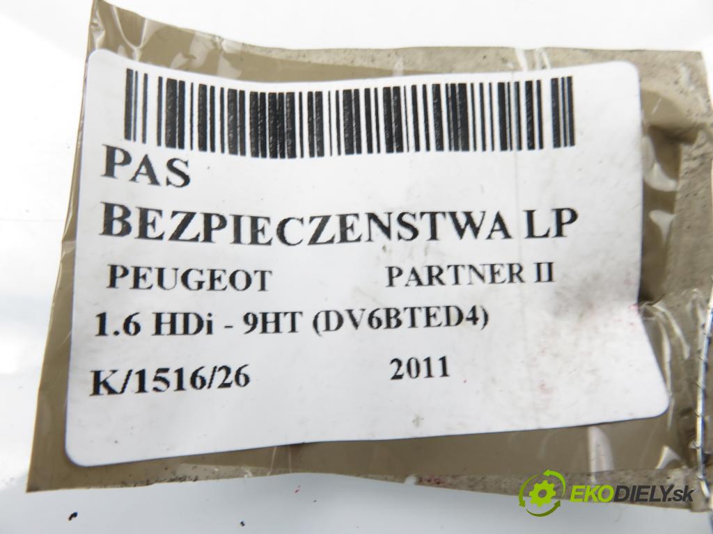 PEUGEOT PARTNER Skrzynia FURGON 2011 55,00 1.6 HDi - 9HT (DV6BTED4) 1560,00 Držiak bezpečnostný LP 96815086XX