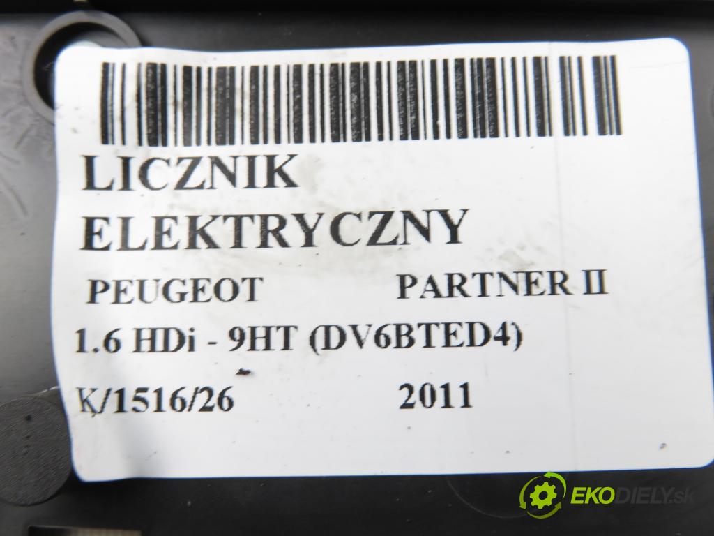 PEUGEOT PARTNER Skrzynia FURGON 2011 55,00 1.6 HDi - 9HT (DV6BTED4) 1560,00 Prístrojovka elektrický