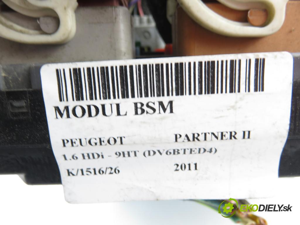 PEUGEOT PARTNER Skrzynia FURGON 2011 55,00 1.6 HDi - 9HT (DV6BTED4) 1560,00 MODUL BSM 9675878480