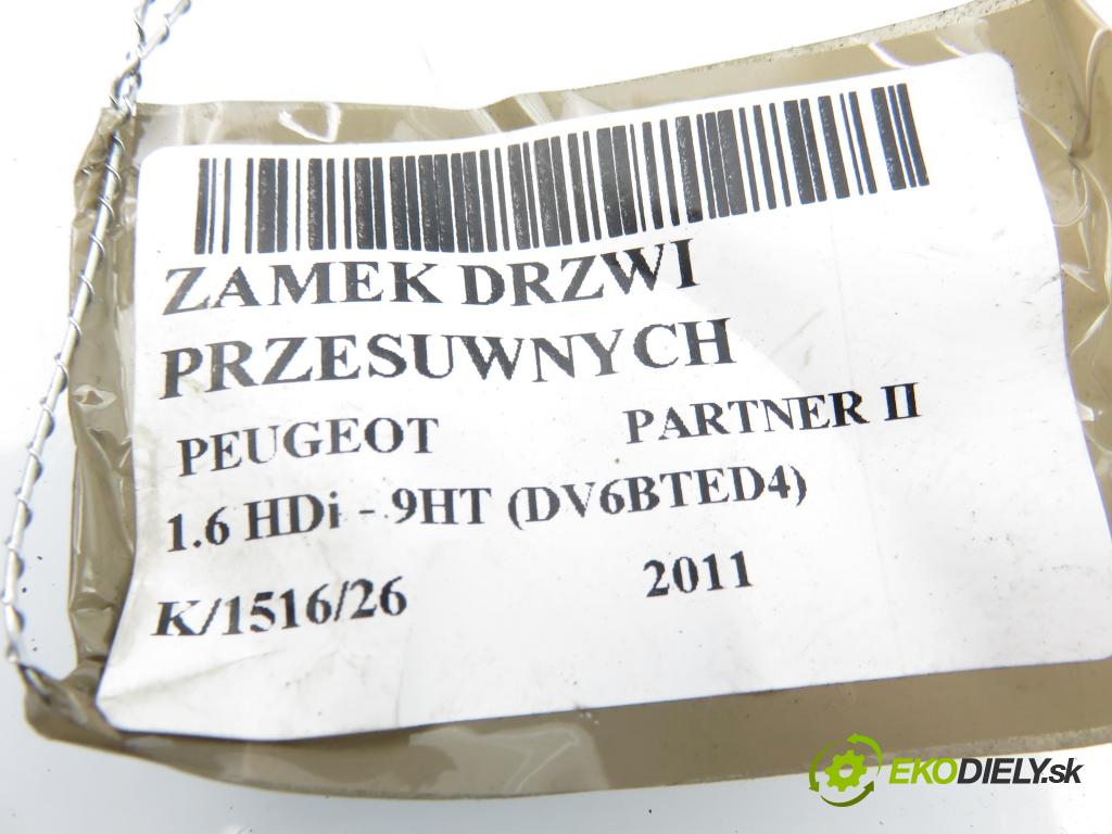 PEUGEOT PARTNER Skrzynia FURGON 2011 55,00 1.6 HDi - 9HT (DV6BTED4) 1560,00 zámok Dvere posúvne 828414 ; PSA828414