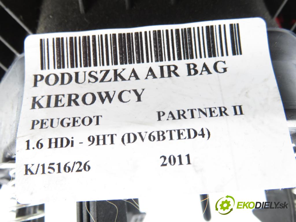 PEUGEOT PARTNER Skrzynia FURGON 2011 55,00 1.6 HDi - 9HT (DV6BTED4) 1560,00 AirBag air BAG volantu PA10254040