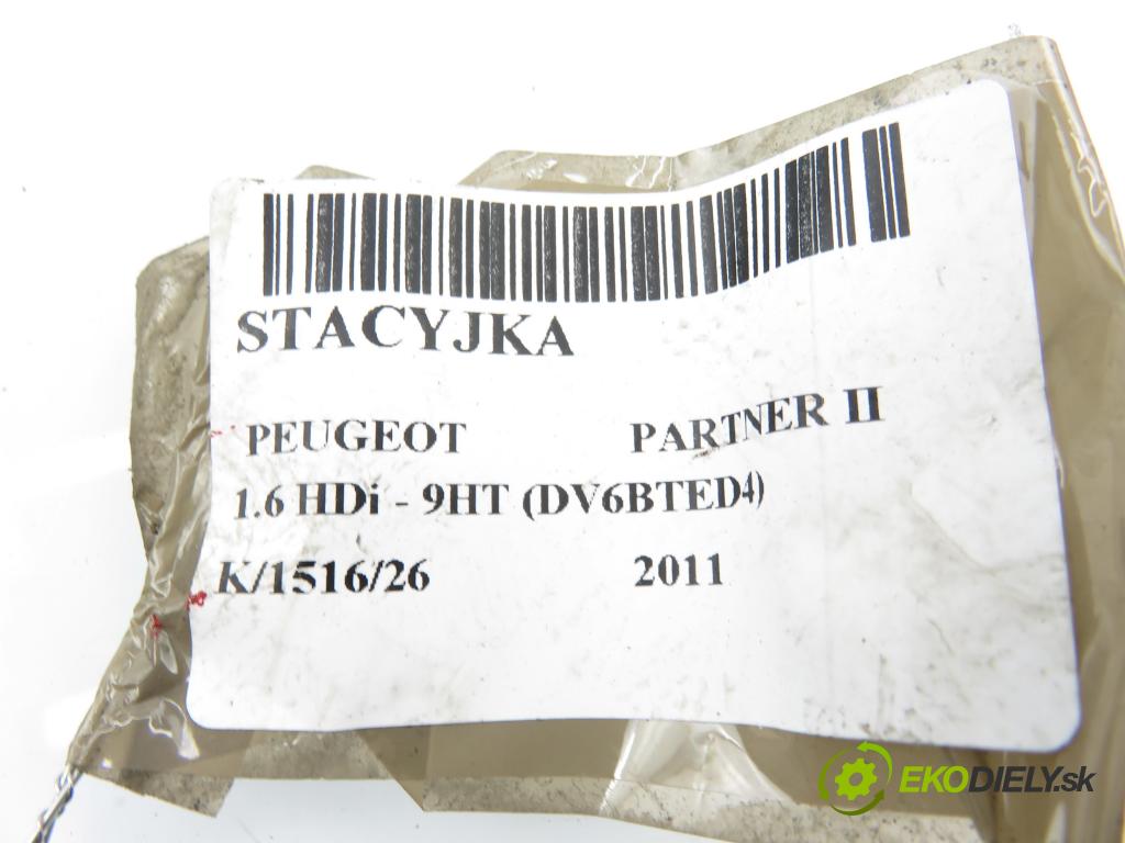 PEUGEOT PARTNER Skrzynia FURGON 2011 55,00 1.6 HDi - 9HT (DV6BTED4) 1560,00 spinačka N0502455 (Spínacia skrinka)