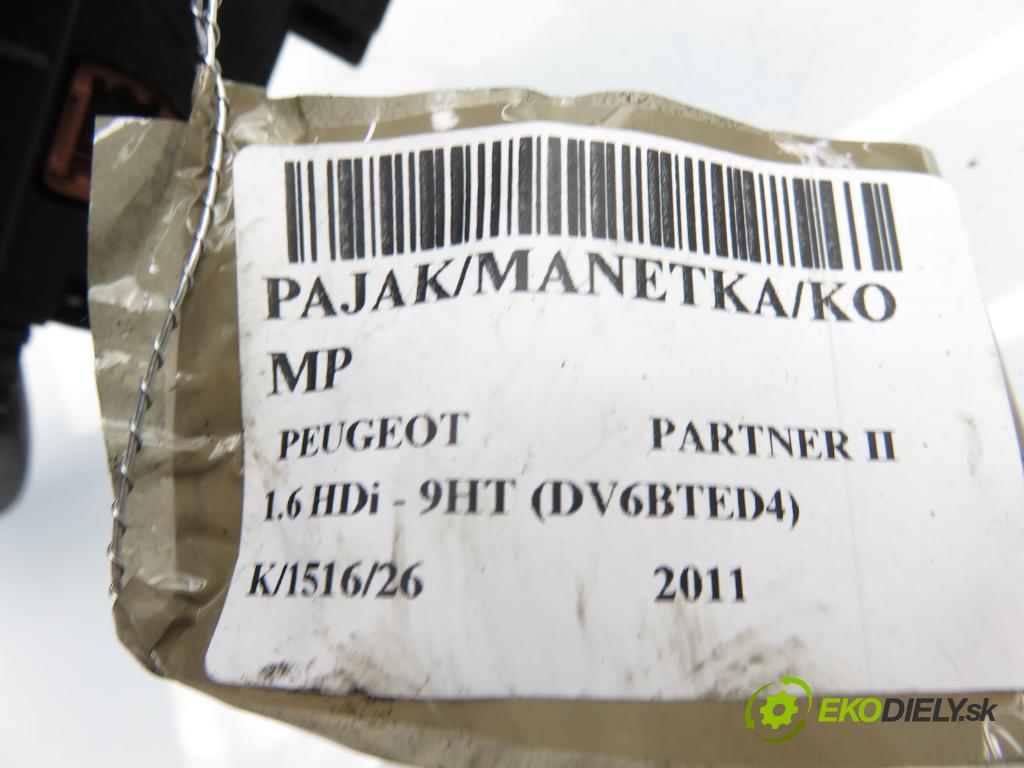 PEUGEOT PARTNER Skrzynia FURGON 2011 55,00 1.6 HDi - 9HT (DV6BTED4) 1560,00 páčka/prepínač 96662455XT