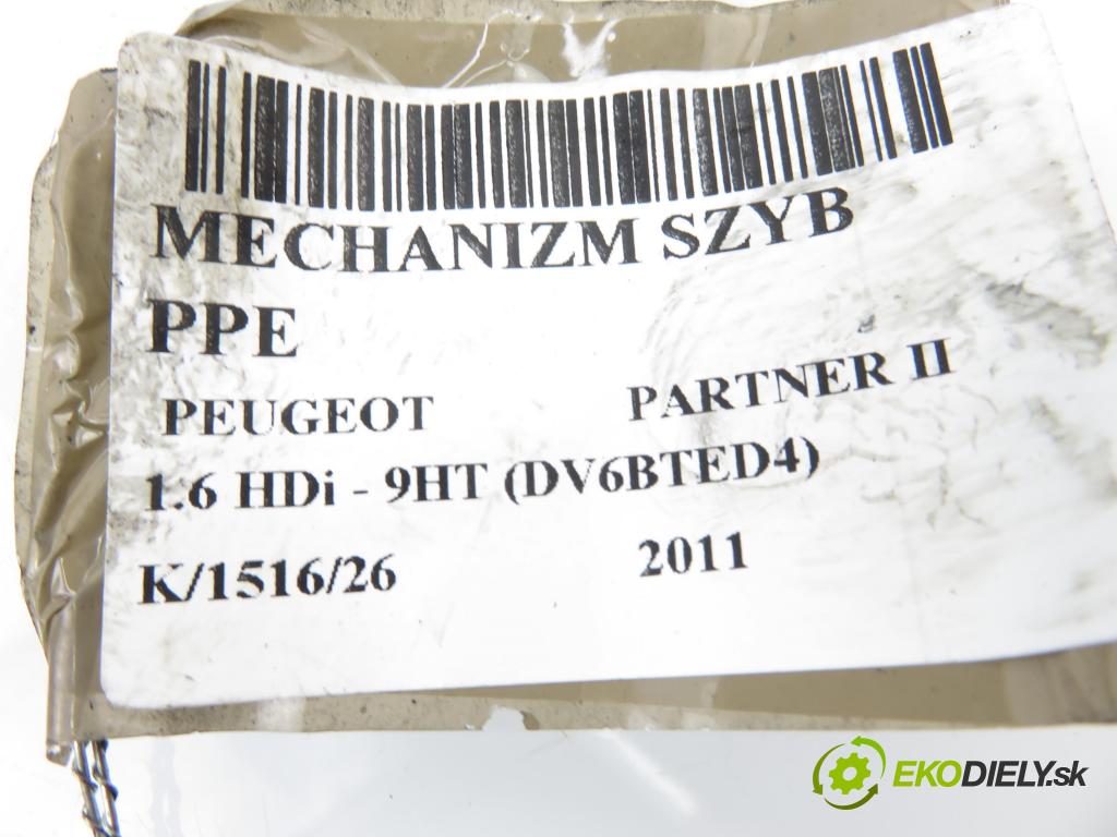 PEUGEOT PARTNER Skrzynia FURGON 2011 55,00 1.6 HDi - 9HT (DV6BTED4) 1560,00 Mechanizmus okien 402104B
