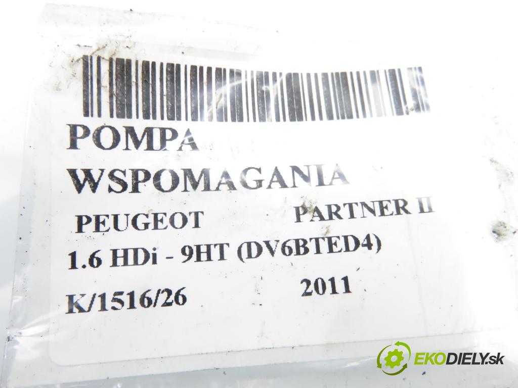 PEUGEOT PARTNER Skrzynia FURGON 2011 55,00 1.6 HDi - 9HT (DV6BTED4) 1560,00 Pumpa servočerpadlo 10SKV023 (Servočerpadlo)