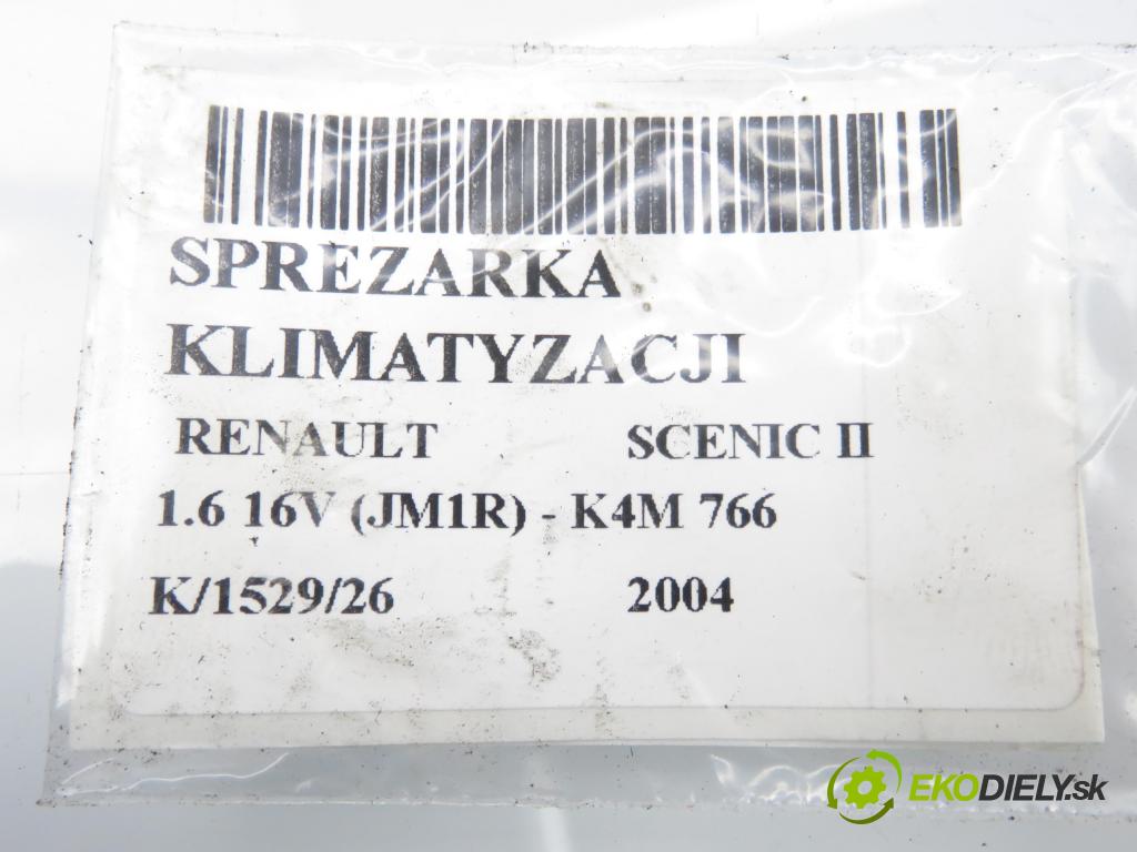 RENAULT SCENIC II (JM0/1_) MINIVAN 2004 82,00 1.6 16V (JM1R) - K4M 766 1598,00 KOMPRESOR: klimatizácie 8200470242 (Kompresor klimatizácie)