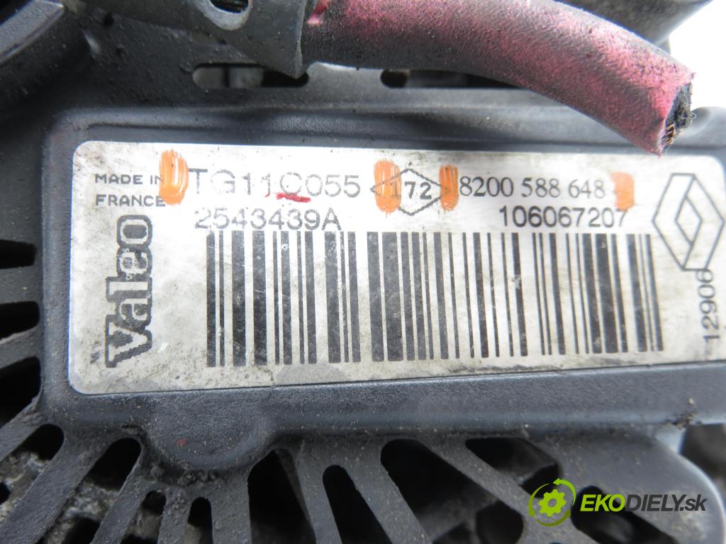 RENAULT SCENIC II (JM0/1_) MINIVAN 2004 82,00 1.6 16V (JM1R) - K4M 766 1598,00 Alternátor 8200588648 ; TG11C055 (Alternátor)