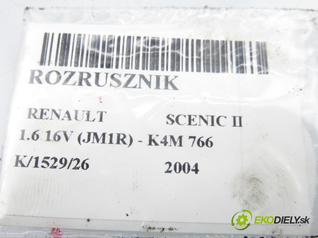 RENAULT SCENIC II (JM0/1_) MINIVAN 2004 82,00 1.6 16V (JM1R) 112 - K4M 766 1598,00 Štartér  (Štartér)