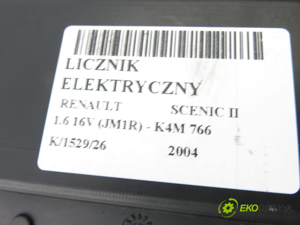 RENAULT SCENIC II (JM0/1_) MINIVAN 2004 82,00 1.6 16V (JM1R) 112 - K4M 766 1598,00 Prístrojovka elektrický 8200461294H