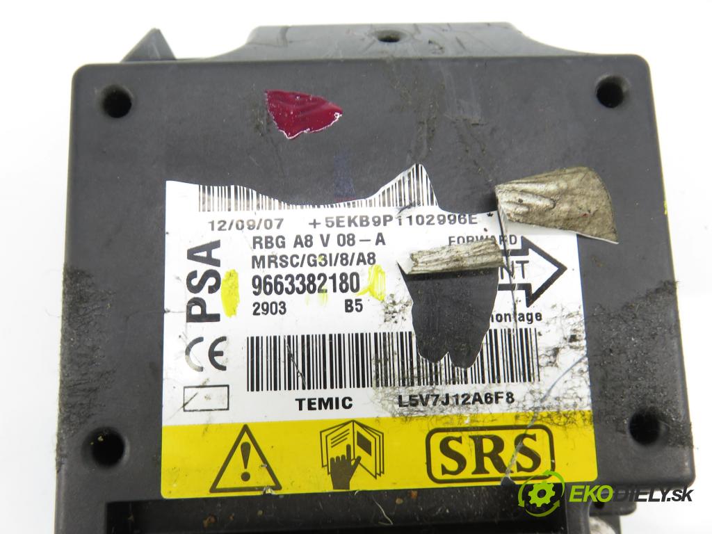 CITROEN C3 I (FC_) HB 2004 50,00 1.4 HDi - 8HZ (DV4TD) 1398,00 MODUL air BAG 9663382180